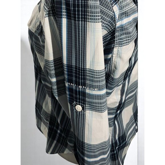 Columbia Medium Plaid Long Sleeve Button Down Shirt Adjustable Sleeve Multicolor - Picture 5 of 10